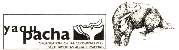 Logo of Yau Pacha and a picture of a giant otter