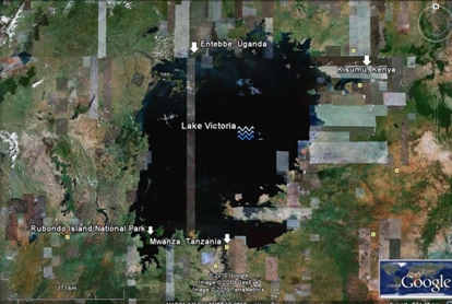 Image of Lake Victoria showing the interview locations