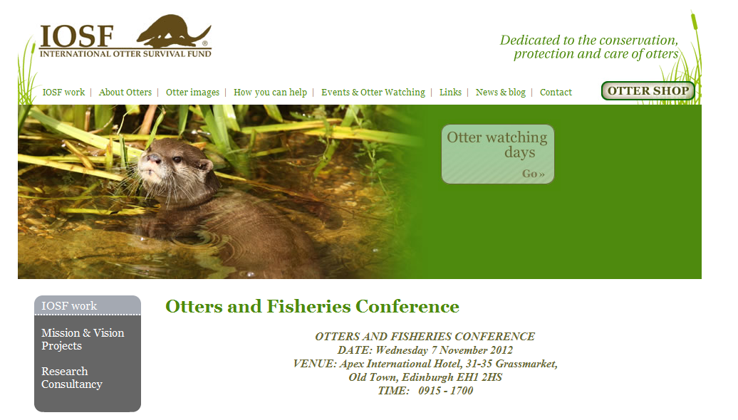 IOSF Otters and FIsheries Conference