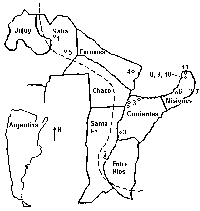 Map of study area in North East Argentina