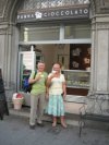 Vic and Jane Simpson with gelati!